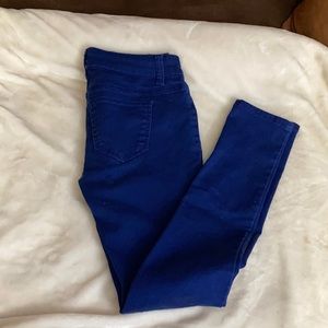 Love Fire electric blue skinny jeans